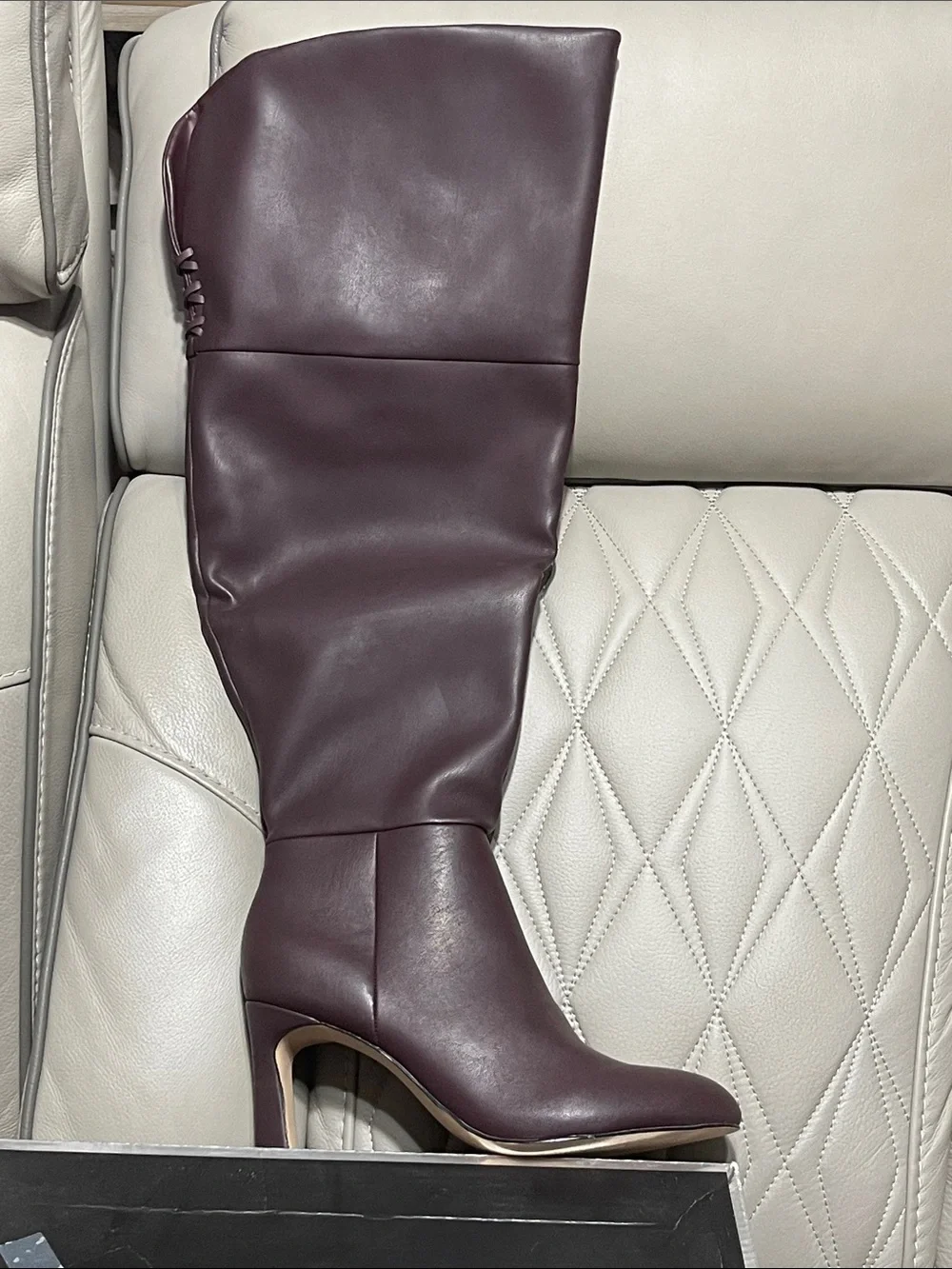 Madden Girl Over-The-Knee Boots in Plum